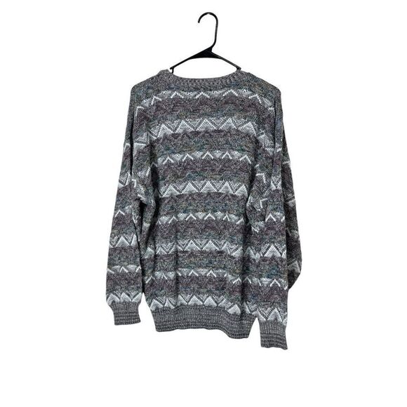 Vintage 80s Expressions International Abstract Knit Sweater Size Large - Picture 8 of 8